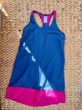 Patagonia Dress Blue with Hot Pink Accents
